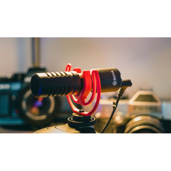 Boya BY mm1+ cardioid shotgun microphone
