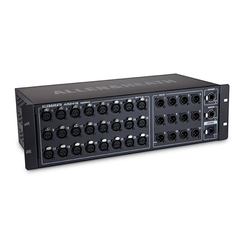 Allen & heath ar2412 24×12 remote stage audiorack for gld & qu mixers