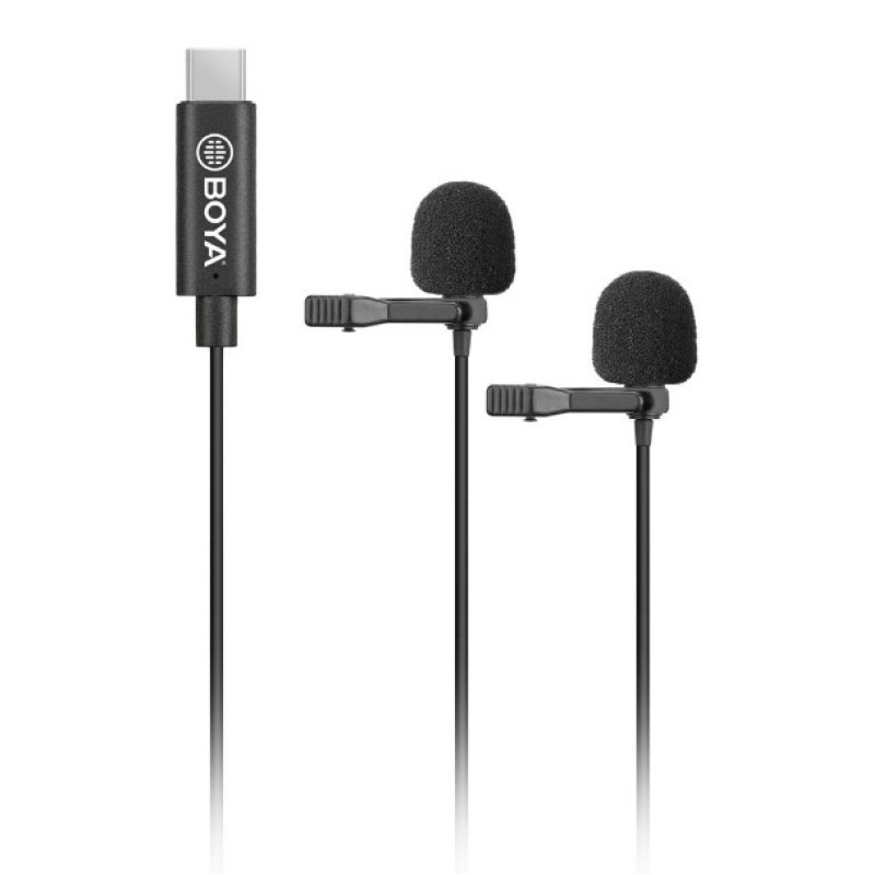 BOYA BY-M3D Digital Dual Lavalier Microphones for USB-C Devices