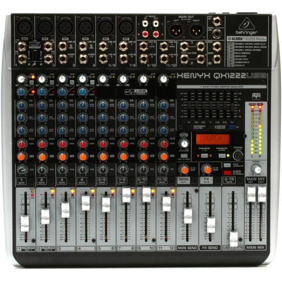 Behringer xenyx qx1222usb analogue mixer
