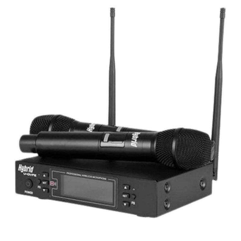 Hybrid u-dvfe dual h/h uhf microphone system hbudvfe