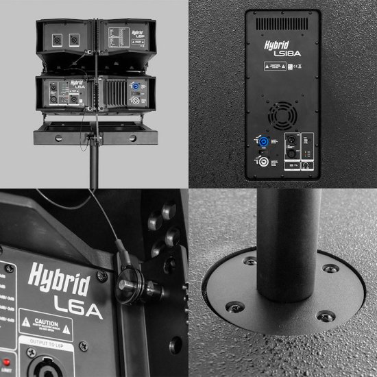 Hybrid l6p dual passive 6″/1″ line array speaker