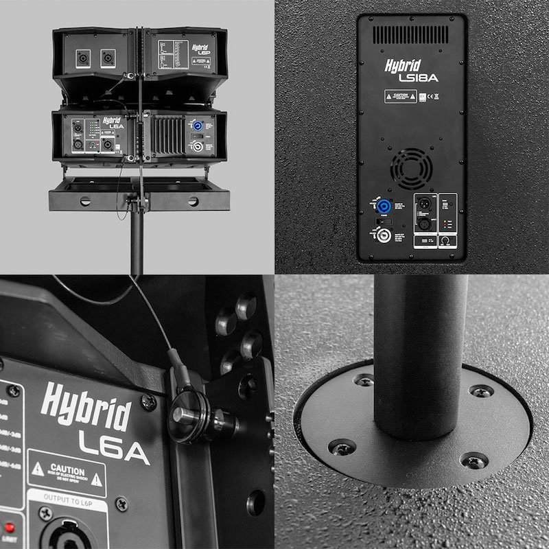 Hybrid l6p dual passive 6″/1″ line array speaker
