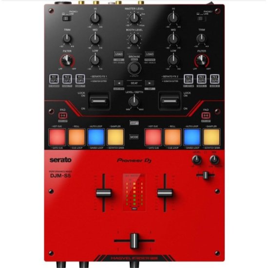 Pioneer djm-s5-dj gear usb-powered 2-channel mixer