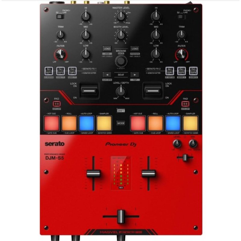 Pioneer djm-s5-dj gear usb-powered 2-channel mixer