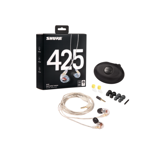Shure SE425 Sound Isolating Earphones - Clear