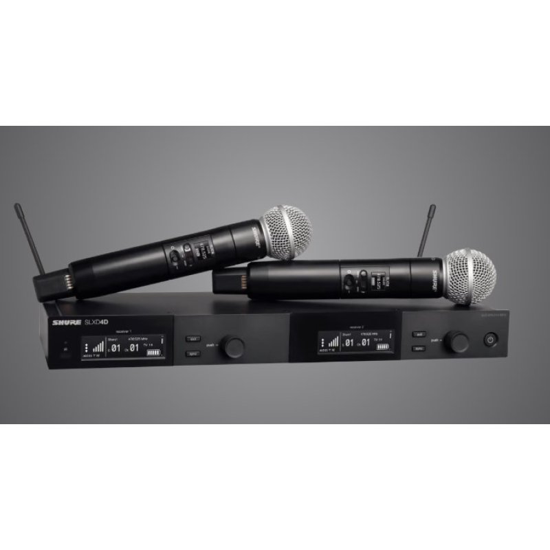 Shure slxd2de/sm58 dual handheld w/less